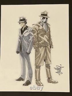 NYCC 2014 The Question & Rorschach 11x14 Original Art Commission by Cully Hamner