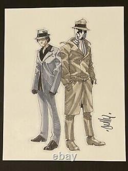 NYCC 2014 The Question & Rorschach 11x14 Original Art Commission by Cully Hamner