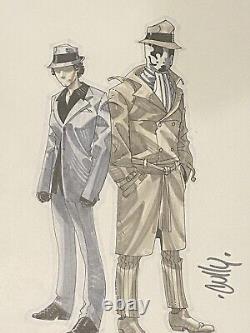 NYCC 2014 The Question & Rorschach 11x14 Original Art Commission by Cully Hamner