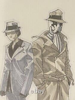 NYCC 2014 The Question & Rorschach 11x14 Original Art Commission by Cully Hamner