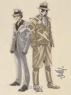 NYCC 2014 The Question & Rorschach 11x14 Original Art Commission by Cully Hamner