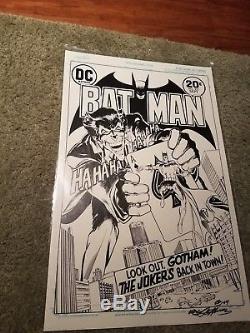 Neal adam Original DC Comic Art Recreation of Batman #251 joker cover! Signed