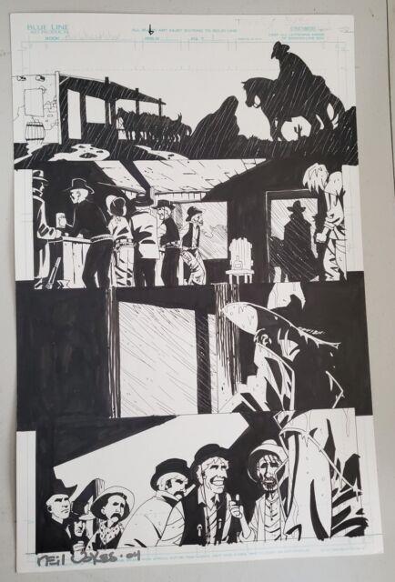 Neil Volkes Wicked West Comic Original Art 11x 17 Interior Page