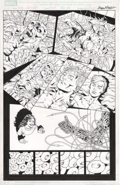 New Mutants Forever #5 P21 Original Comic Art By Al Rio Warlock Shadowcat Cypher