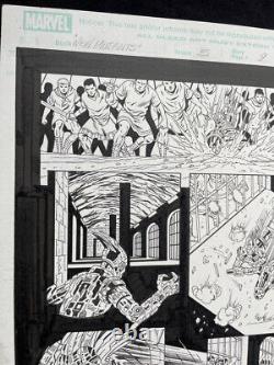 New Mutants Forever #5 p9, Original Comic Art Warlock, Sunspot by Al Rio, Marvel