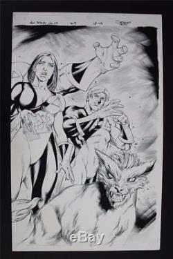 New Mutants Vol. 3 #7 Double Splash Page 7 & 8 (Original Art) Diogenes Neves 2010