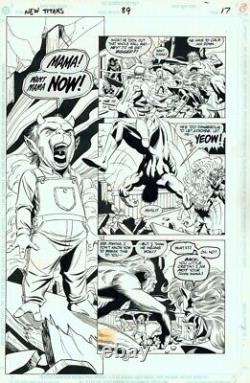 New Teen Titans #89 Original June Brigman Art Page Marv Wolfman Story Nightwing