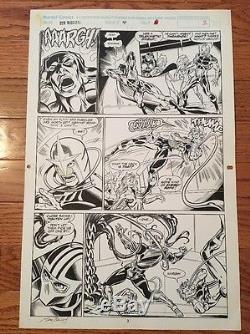 New Warriors Original Comic Art / Issue 4 Pg 3 / Bagley Signed / Marvel / Nova