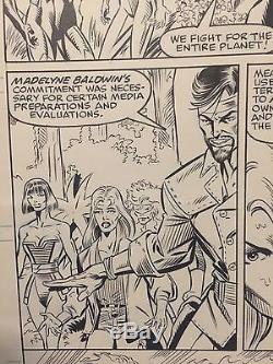 New Warriors Original Comic Art / Issue 9 Pg 8 / Bagley Signed / Marvel / Nova