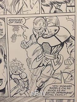 New Warriors Original Comic Art / Issue 9 Pg 8 / Bagley Signed / Marvel / Nova