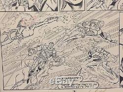 New Warriors Original Comic Art / Issue 9 Pg 8 / Bagley Signed / Marvel / Nova