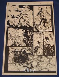 Nick Bradshaw X-Men Original 11 x 17 Comic Book Art Work Page Cyclops 2005