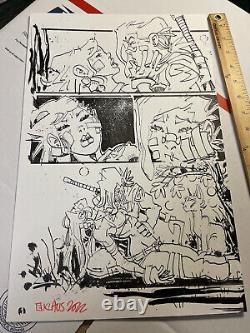 Ninjas and Robots #3 p. 1 Original Published Comic Art By Erik Klaus