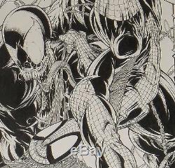 ORIGINAL 11 x 17 PENCIL SKETCH AMAZING SPIDERMAN VENOM BY JAMIE BIGGS