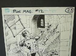 Original Art Don Perlin Published Punisher Magazine #12 1990 Page 23 Pin-up