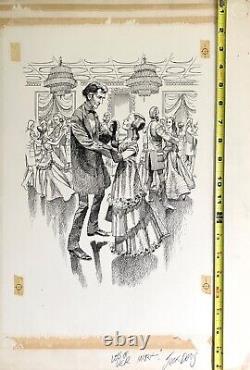 ORIGINAL ARTWORK by JACK DAVIS Meet Abraham Lincoln Signed Art with Book 1965