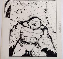 ORIGINAL COMIC ART 2/3 splash Juggernaut New Excalibur # 14 2007 X-Men