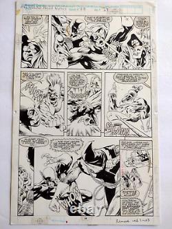 ORIGINAL COMIC ART Avengers West Coast # 78 U. S. Agent ALL ACTION