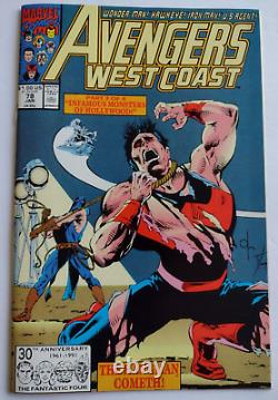 ORIGINAL COMIC ART Avengers West Coast # 78 U. S. Agent ALL ACTION