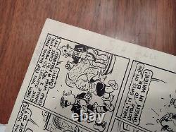 ORIGINAL COMIC STRIP ART 2 SHEETS 1950's HANDY ANDY UK H. E. PEASE HEP