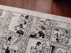 ORIGINAL COMIC STRIP ART 2 SHEETS 1950's HANDY ANDY UK H. E. PEASE HEP