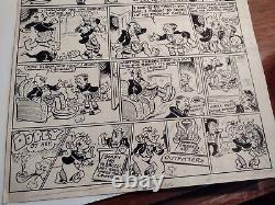 ORIGINAL COMIC STRIP ART 2 SHEETS 1950's HANDY ANDY UK H. E. PEASE HEP