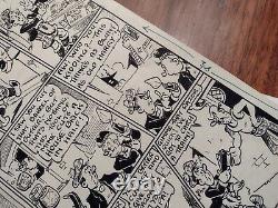 ORIGINAL COMIC STRIP ART 2 SHEETS 1950's HANDY ANDY UK H. E. PEASE HEP