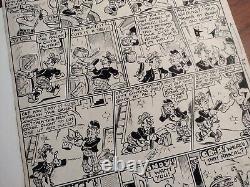 ORIGINAL COMIC STRIP ART 2 SHEETS 1950's HANDY ANDY UK H. E. PEASE HEP