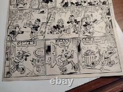 ORIGINAL COMIC STRIP ART 2 SHEETS 1950's HANDY ANDY UK H. E. PEASE HEP