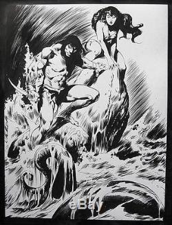 ORIGINAL INKED ART BY MICHAEL MAIKOWSKYafter John Buscemateammate of Red Sonja