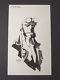 Original Mike Mignola Art Signed & Inked Sketch Hellboy Bust/head 5.5 X 9 Card