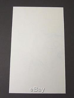 ORIGINAL MIKE MIGNOLA ART SIGNED & INKED SKETCH HELLBOY BUST/HEAD 5.5 x 9 CARD