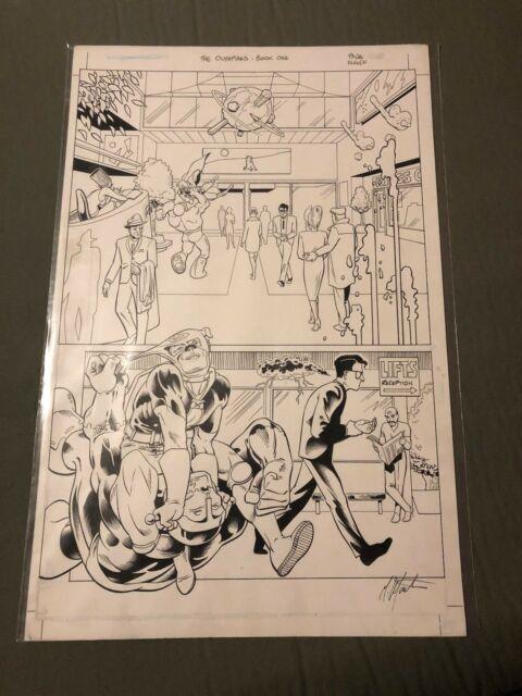 Olympians #1 Original Art Epic Marvel Half Splash Bulldog 1991 Offbeat Superhero