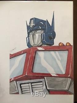 Optimus Prime Original Art Commission Sketch By Dan Khanna Transformers COA
