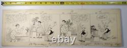 Original 1927 NY Tribune Comic Strip Art Drawing By E. H. Wellington INVESTIGATES