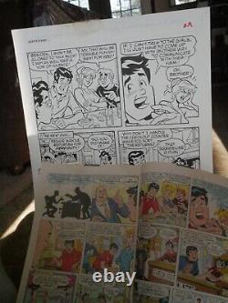 Original Archie Comic Art Full 6 Page Story Al Milgrom Al Bigley! +archie Comic