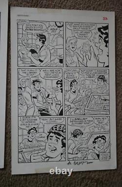 Original Archie Comic Art Full 6 Page Story Al Milgrom Al Bigley! +archie Comic