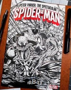 Original Art Comic Book Sketch Cover Spectacular Spiderman Venom By Jim Kyle