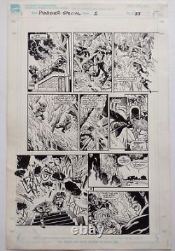 Original Art! PUNISHER No Escape Page 33 1990 action Punisher & U. S. Agent