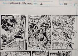 Original Art! PUNISHER No Escape Page 33 1990 action Punisher & U. S. Agent