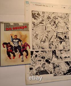 Original Art! PUNISHER No Escape Page 33 1990 action Punisher & U. S. Agent