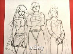 Original Art! Power Girl, Mary Marvel & Dr. Light by Kevin Maguire