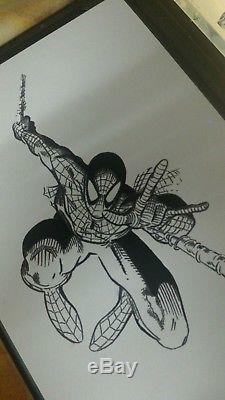 Original Art SPIDER-MAN by Arthur Adams -9x12 sketch SUPER RARE Collectible