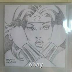 Original Art Sketch of Wonder Woman by Ramona Fradon CBCS AUTHENTIC (CGC) WOW