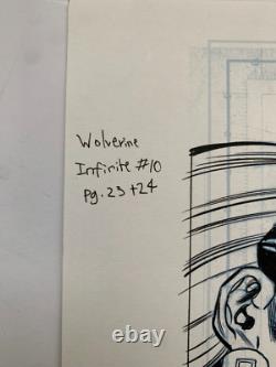 Original Art WOLVERINE JAPAN'S MOST WANTED Infinite #10, pgs 23-24, Paco Diaz Original Art WOLVERINE JAPAN'S MOST WANTED Infinite #10, pgs 23-24, Paco Diaz