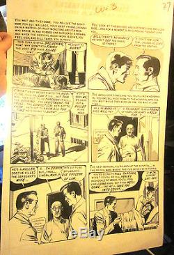 Original COMIC ART by George Evans- EC Comics SHOCK SUSPENSTORIES PAGE #3