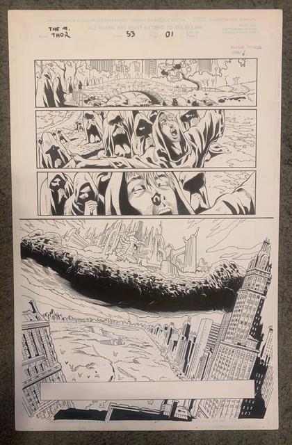 Original Comic Art Board The Mighty Thor #53 1st Inside Page! With #53 Comic