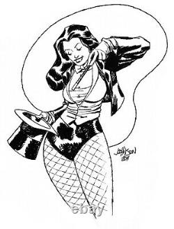 Original Comic Art Commission ZATANNA by Dave Johnson Pencil/Ink 9x12 Size