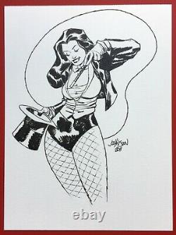 Original Comic Art Commission ZATANNA by Dave Johnson Pencil/Ink 9x12 Size