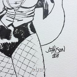 Original Comic Art Commission ZATANNA by Dave Johnson Pencil/Ink 9x12 Size